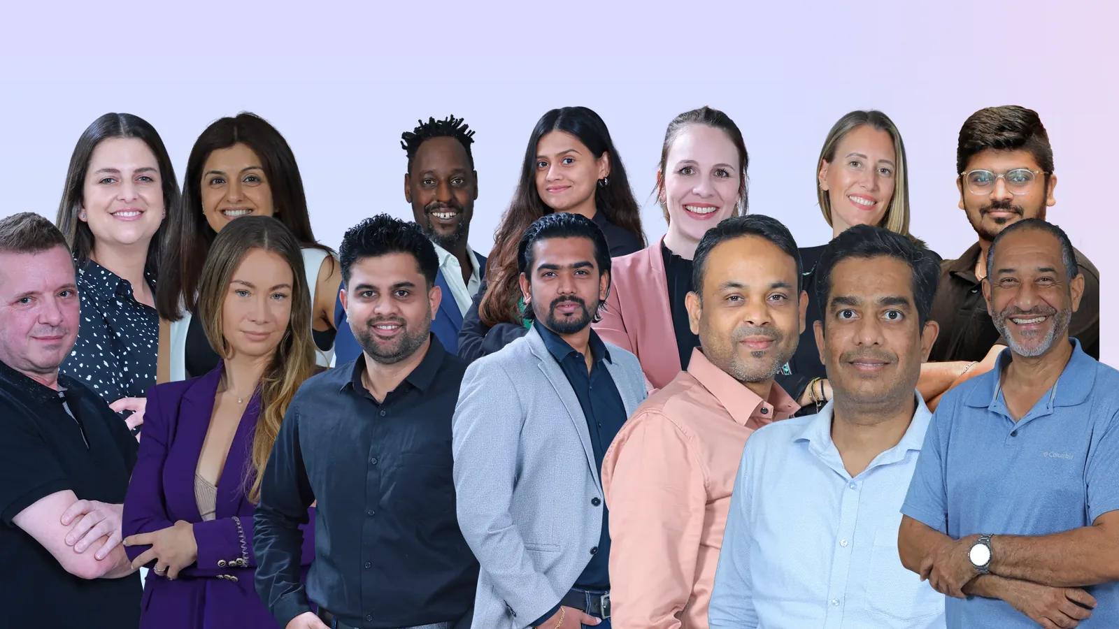 The fourteen members of the 2xceed team