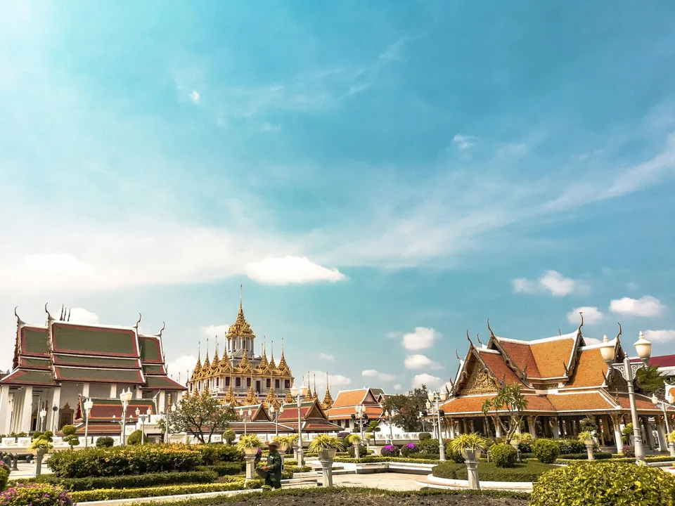 Wat Ratchanatdaram and its pavilions in Bangkok